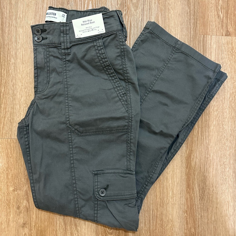 Hollister Dark Gray Cargo Pants